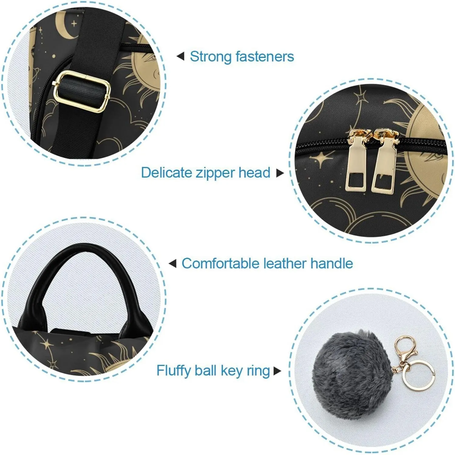 Anti-theft Backpack Purse BackPacks Handbags for Women Travel Rucksack Lightweight Shoulder Bags Starry Sky Pattern 6