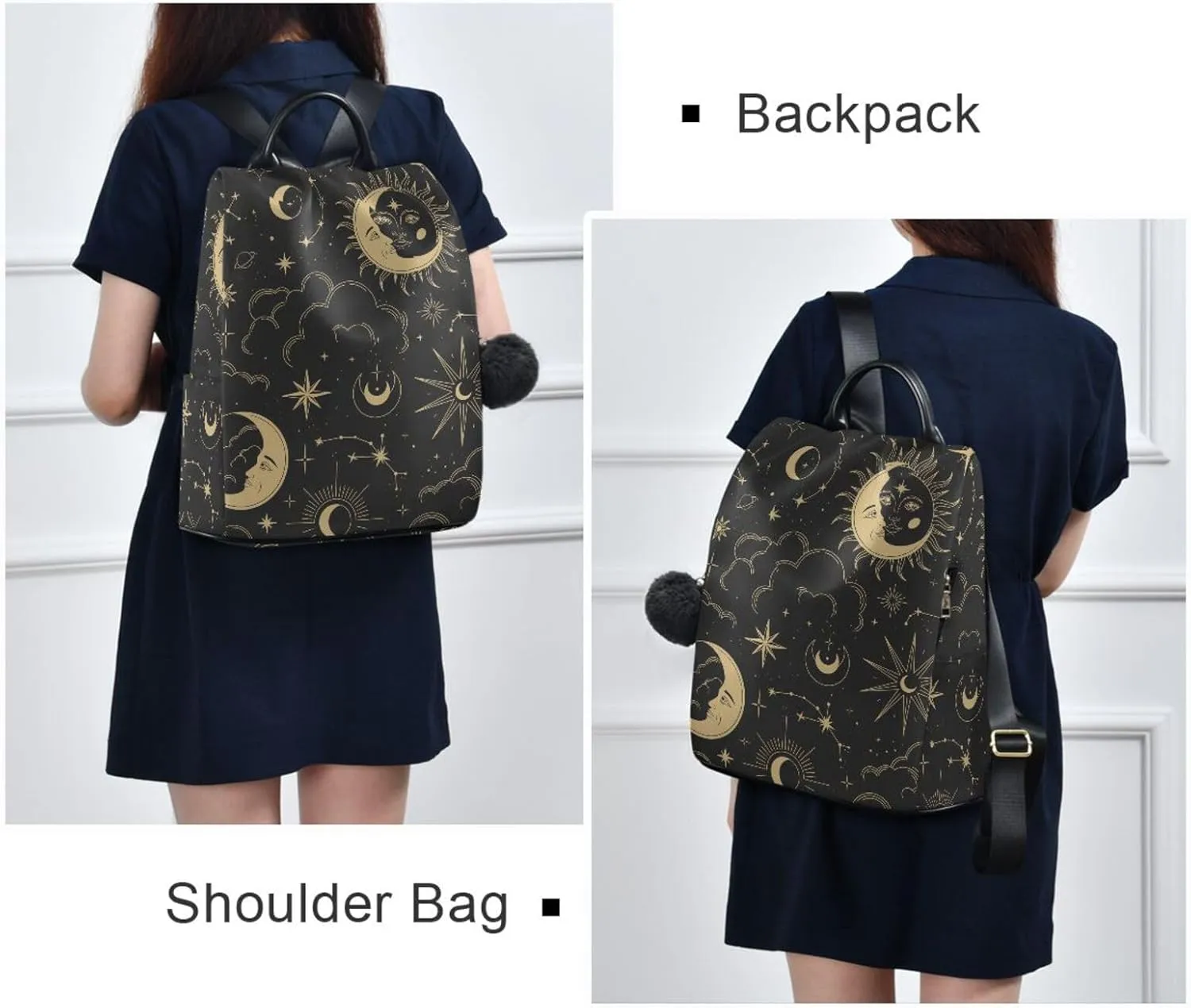 Anti-theft Backpack Purse BackPacks Handbags for Women Travel Rucksack Lightweight Shoulder Bags Starry Sky Pattern 6