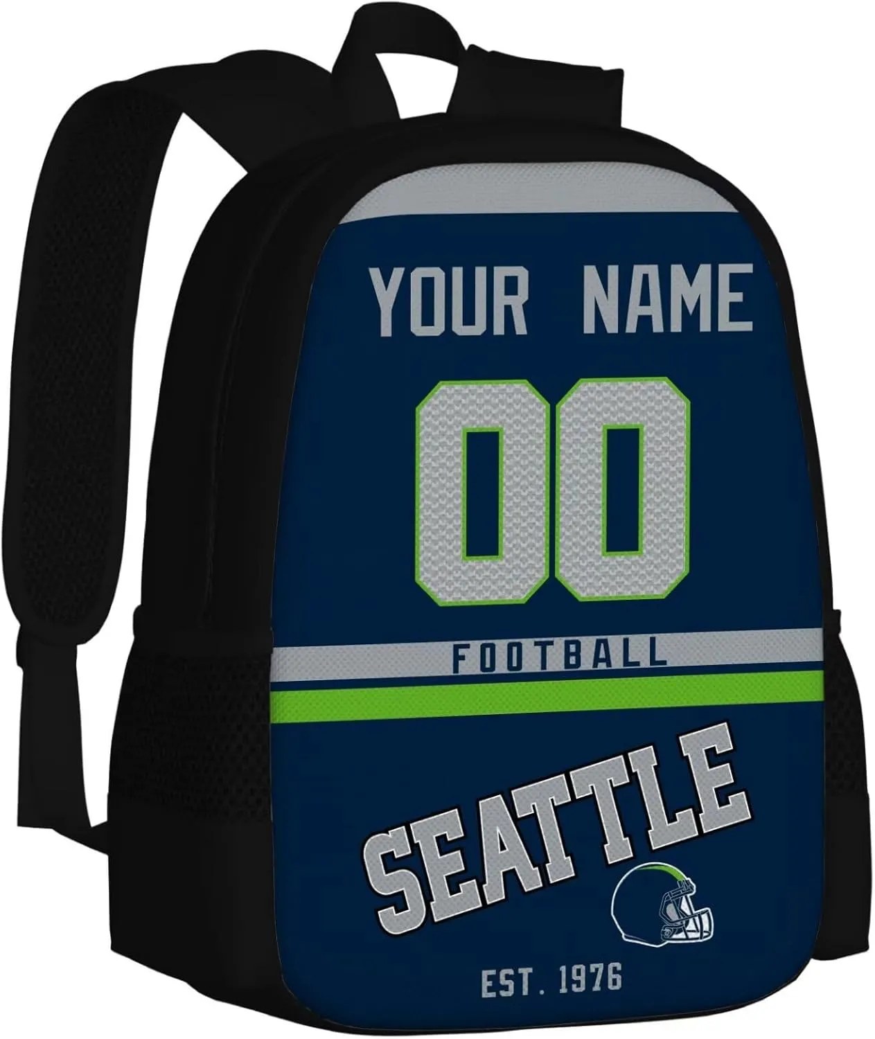 ANTKING Seattle Backpacks School Backpack Bags Custom Name Number for Men Women Youth Gifts