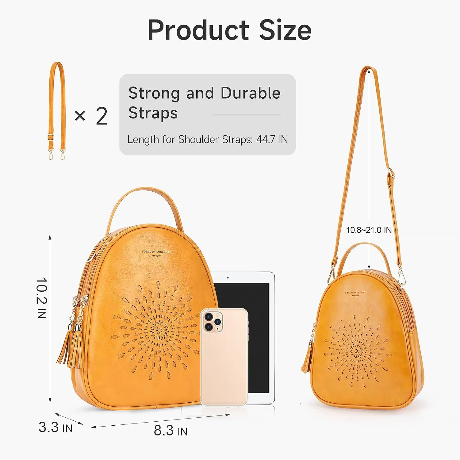APHISON Small Backpack Purse for Women Cute Mini Backpacks PU Leather Crossbody Shoulder Bags Multifunctional Handbags