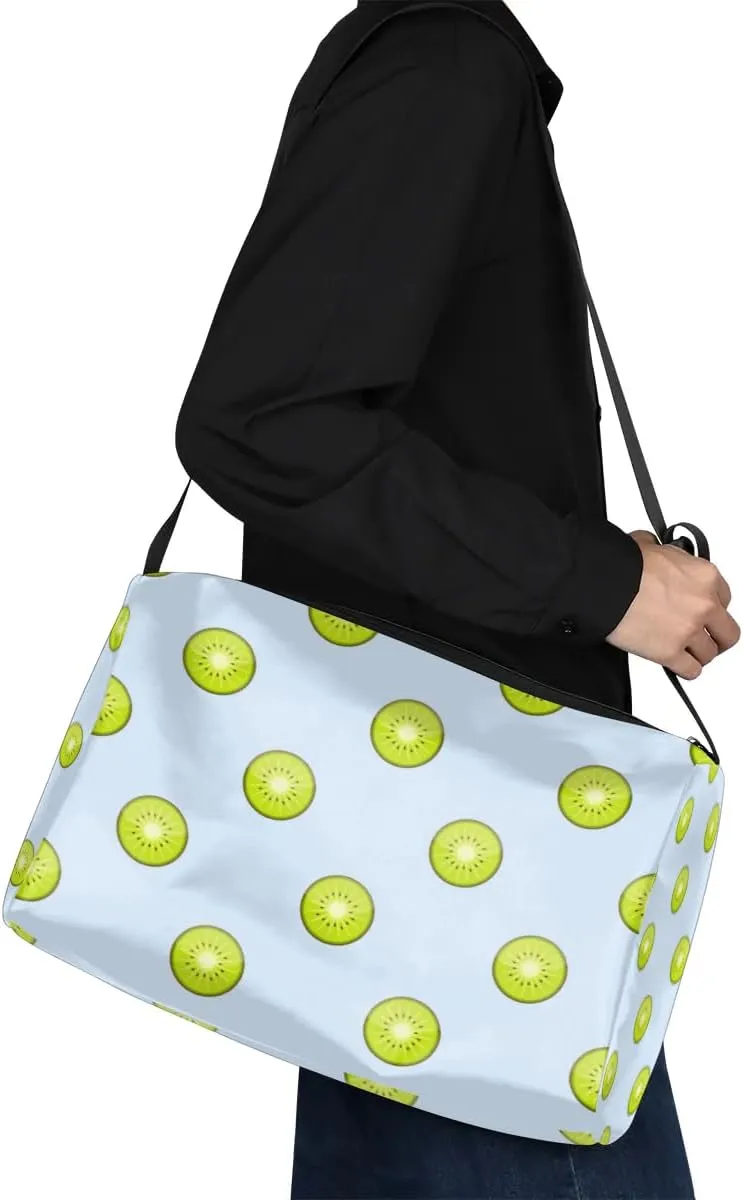 Appetizing Kiwifruit Sheet Small Gym Bag for Men Women Workout Sport Duffle Bag Waterproof Weekender Overnight Bag Lightweight Carry on Tote Bag Crossbody Shoulder Travel Bag for Swim Yoge Dance