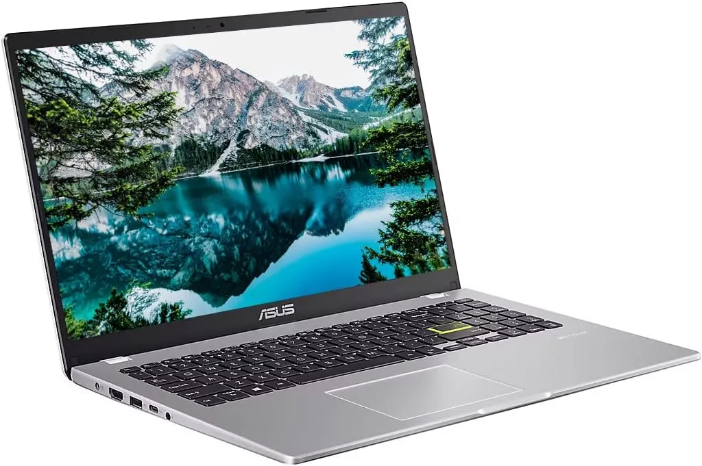 ASUS Lightweight 15.5" Full HD Laptop, Windows 11 Home OS, Intel Celeron Processor Up to 2.76GHz, 4GB LPDDR4, 128GB SSD, Backlit Keyboard, Pastel Grey, Renewed