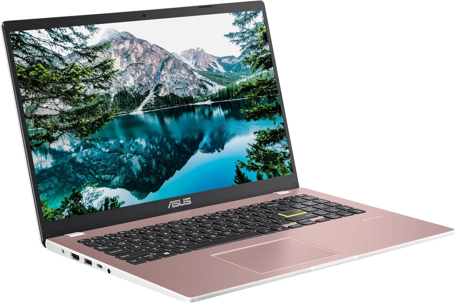 ASUS Lightweight 15.5" Full HD Laptop, Windows 11 Home OS, Intel Celeron Processor Up to 2.76GHz, 4GB LPDDR4, 128GB SSD, Backlit Keyboard, Pastel Pink, Renewed