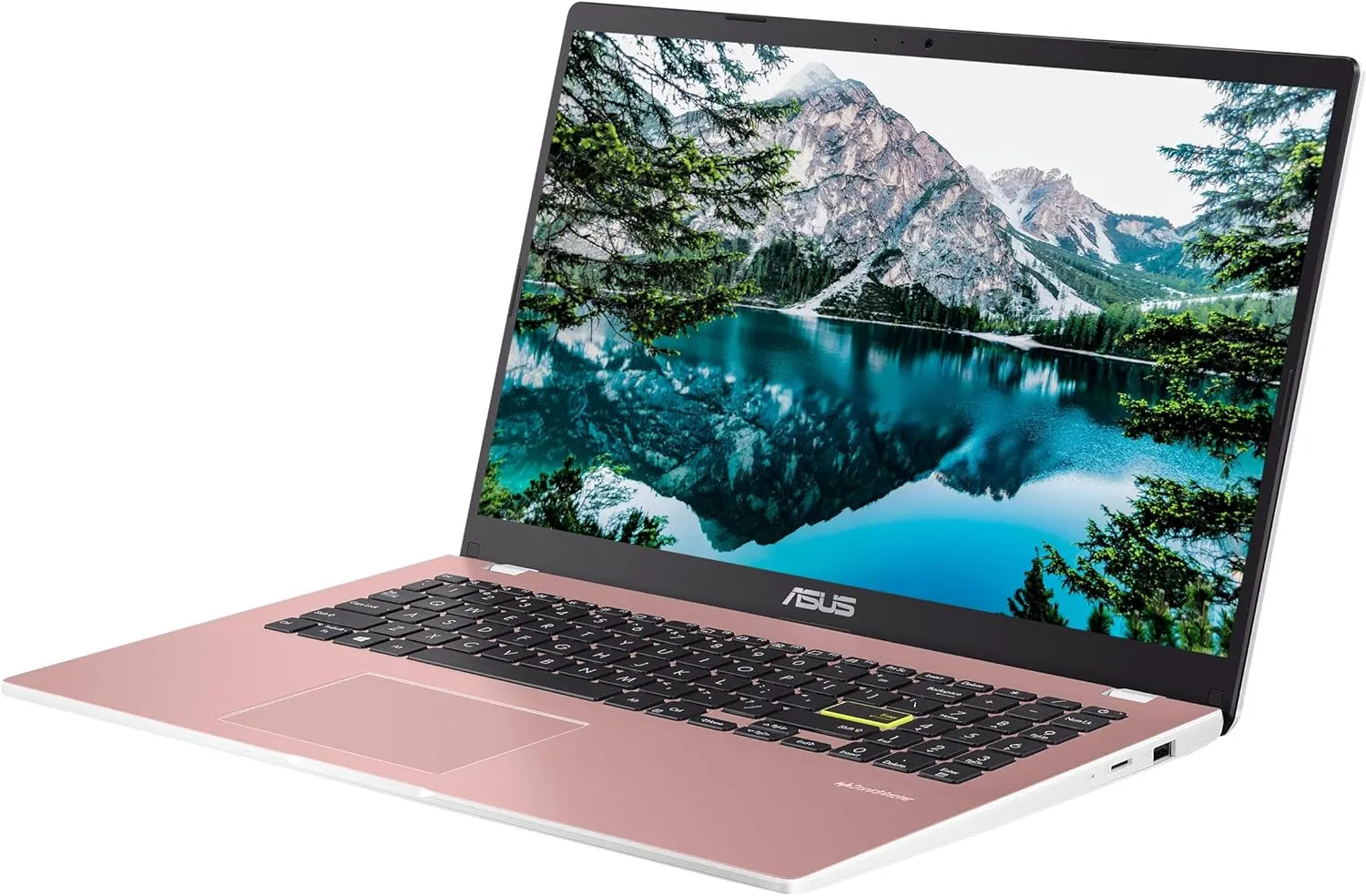 ASUS Lightweight 15.5" Full HD Laptop, Windows 11 Home OS, Intel Celeron Processor Up to 2.76GHz, 4GB LPDDR4, 128GB SSD, Backlit Keyboard, Pastel Pink, Renewed