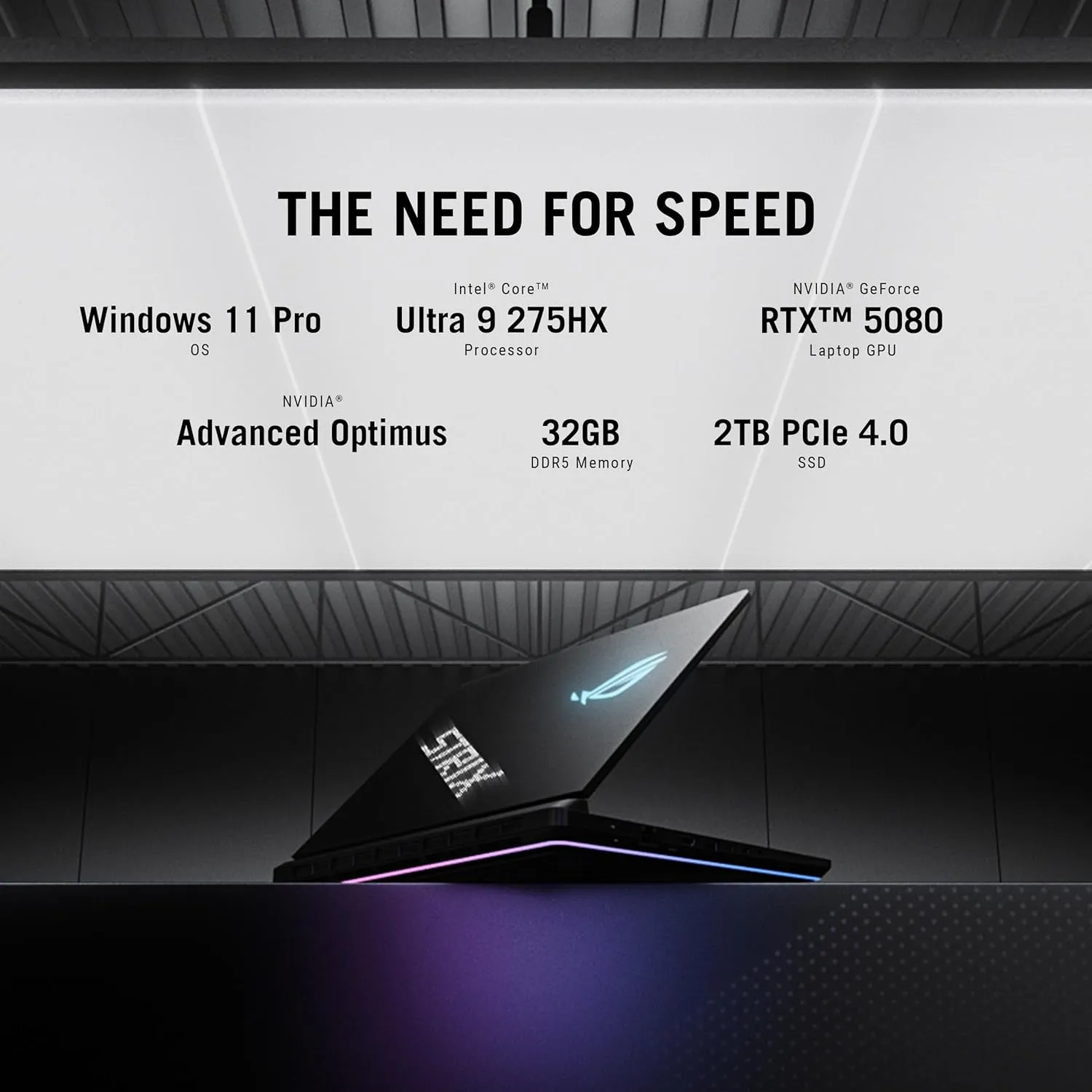 ASUS ROG Strix SCAR 16 (2025) Gaming Laptop, 16” ROG Nebula HDR 16:10 2.5K 240Hz/3ms, NVIDIA GeForce RTX 5080, Intel Core Ultra 9 275HX, 32GB DDR5, 2TB PCIe Gen 4 SSD, Wi-Fi 7, Win 11 Pro, G635LW-XS97
