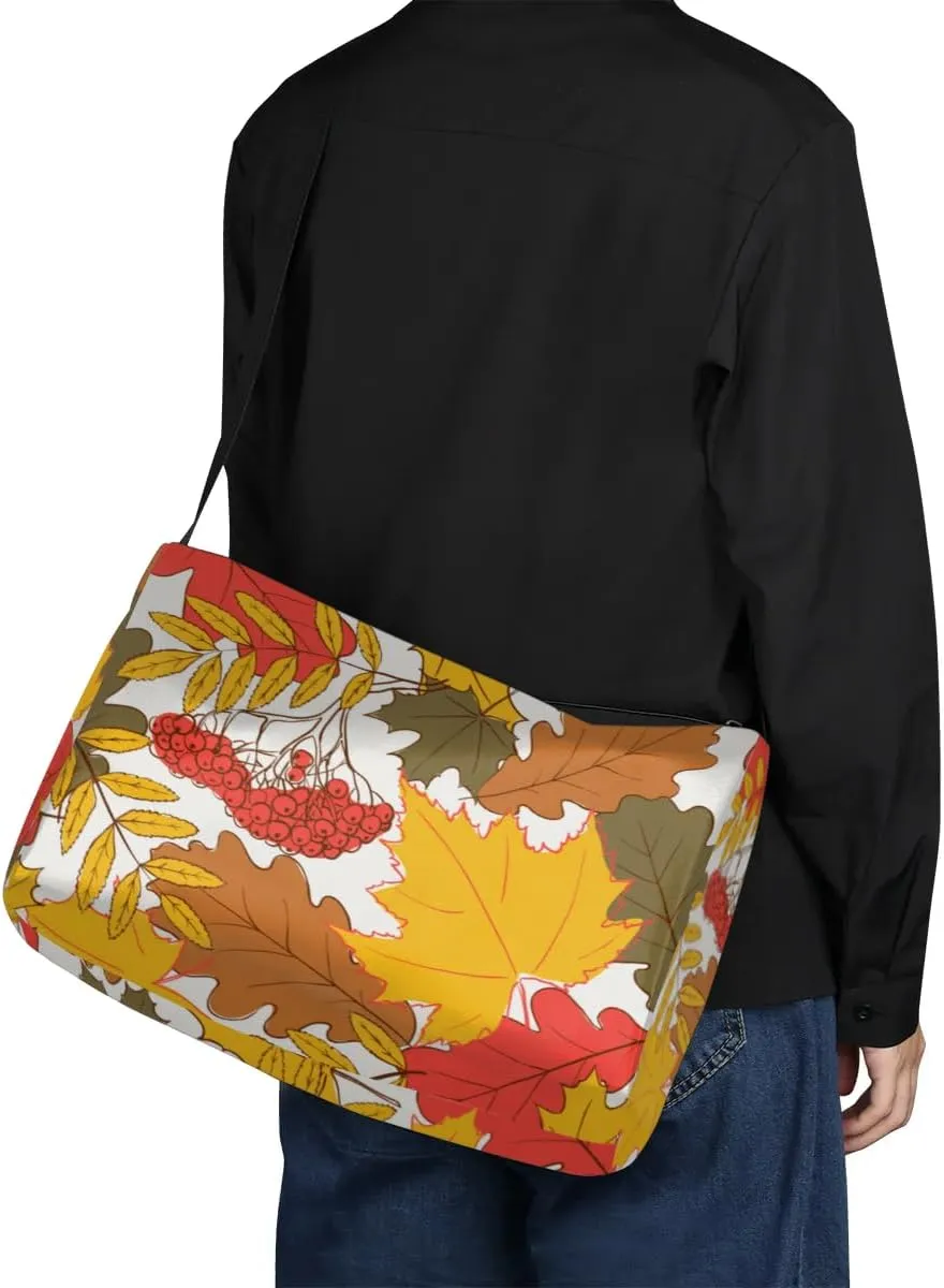 Atumn Maple Leaves Small Gym Bag for Men Women Workout Sport Duffle Bag Waterproof Weekender Overnight Bag Lightweight Carry on Tote Bag Crossbody Shoulder Travel Bag for Swim Yoge Dance