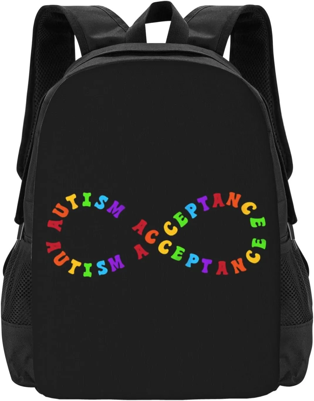 Autism Pro Acceptance Infinity Symbol for Neurodiversity Backpack Lightweight Large Capacity Laptop Backpack Travel Backpacks For Unisex, Painting