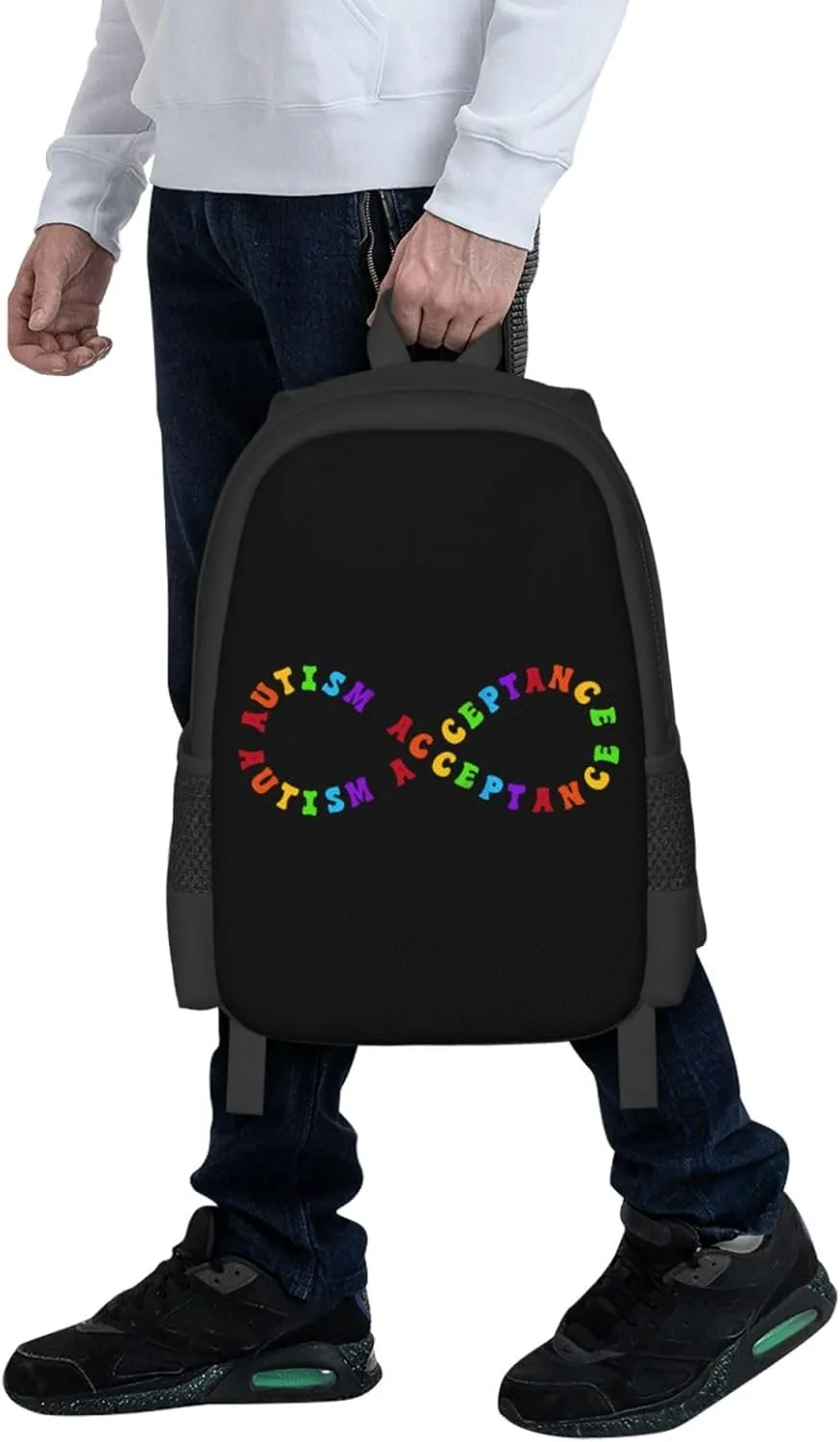 Autism Pro Acceptance Infinity Symbol for Neurodiversity Backpack Lightweight Large Capacity Laptop Backpack Travel Backpacks For Unisex, Painting