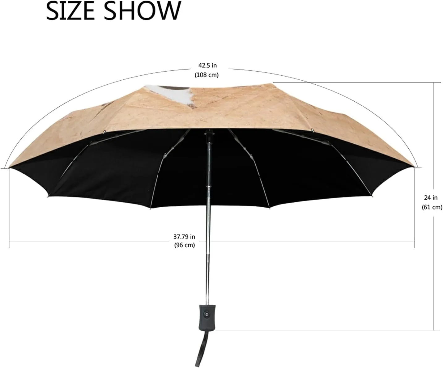 Automatic Folding Umbrella, Portable Strong Travel Rain Umbrella, Auto Open/Close Lightweight Compact Sun Anti-UV Parasol