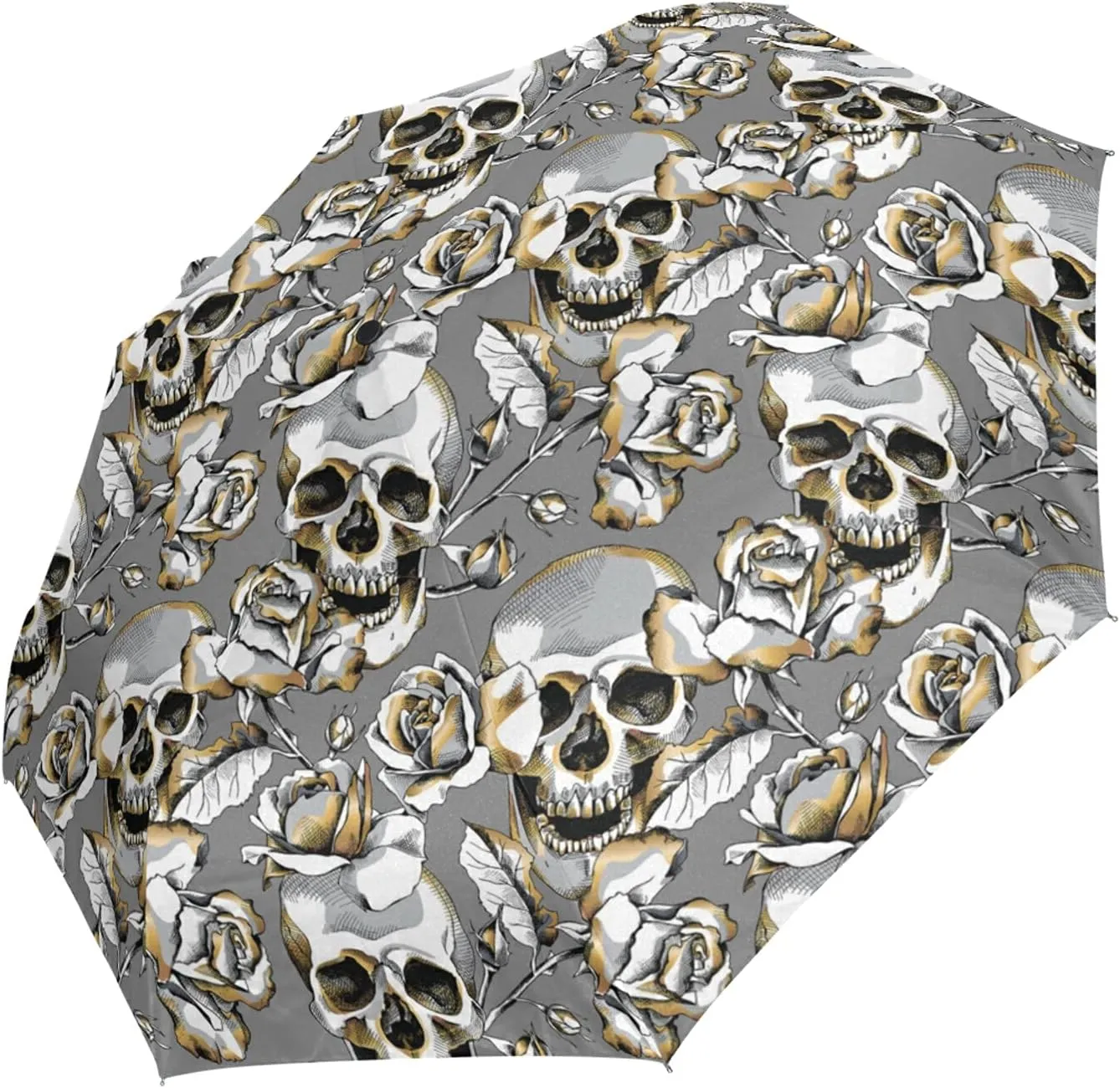 Automatic Folding Umbrella, Portable Strong Travel Rain Umbrella, Auto Open/Close Lightweight Compact Sun Anti-UV Parasol