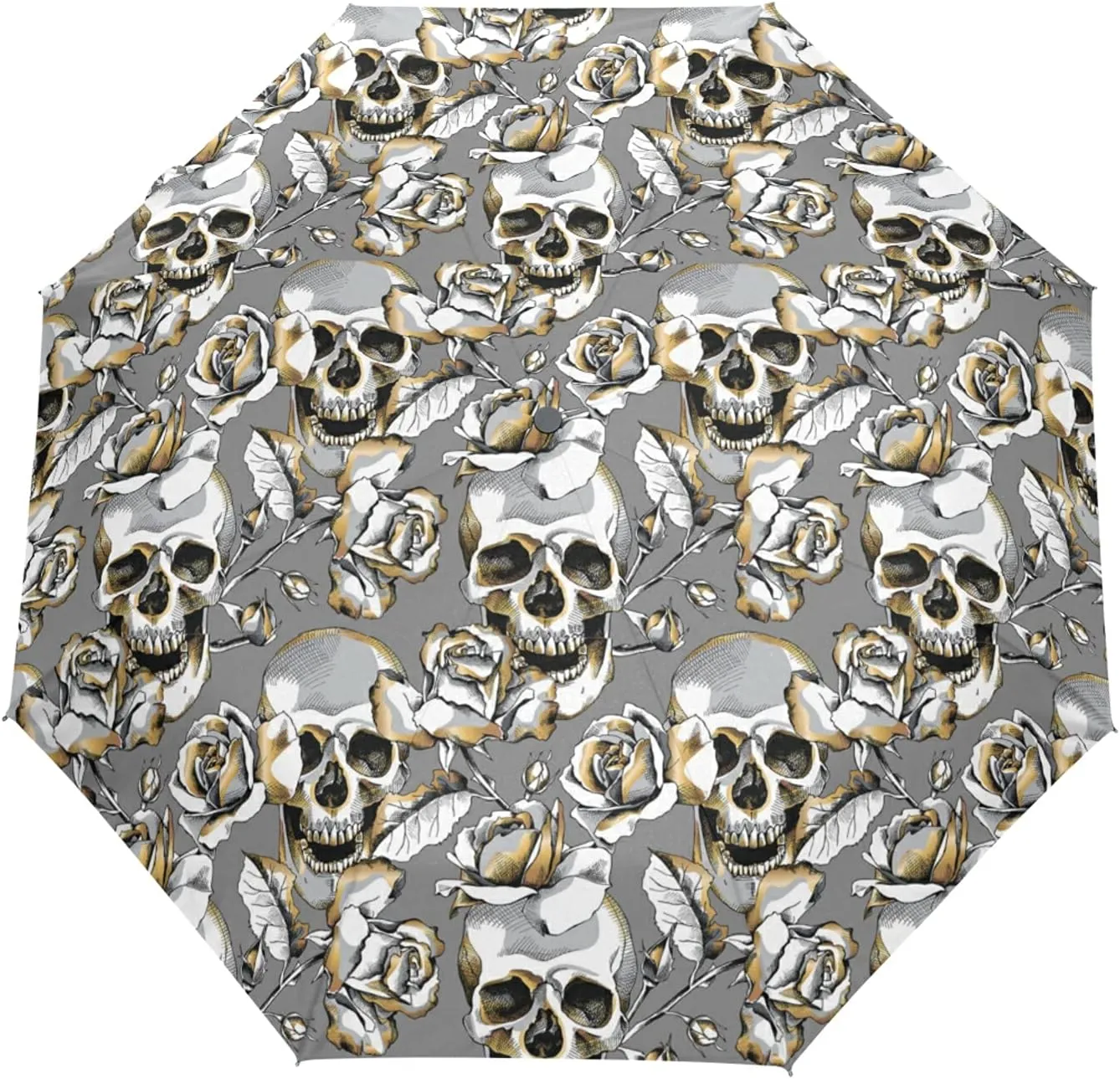 Automatic Folding Umbrella, Portable Strong Travel Rain Umbrella, Auto Open/Close Lightweight Compact Sun Anti-UV Parasol