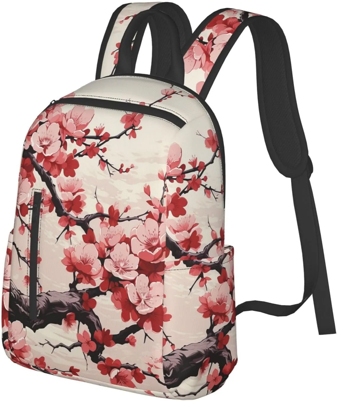 Backpack Japanese Floral Cherry Blossom Travel Casual Laptop Backpack Adjustable Hiking Daypack for Men Women