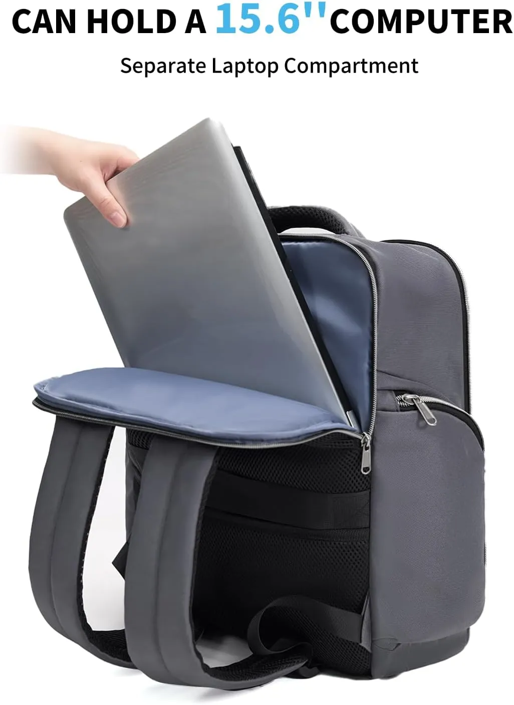 Backpack- Laptop Backpack for Women Men, Travel Business Anti Theft Sturdy Work Bag with USB Charging Port, Water Resistant College Backpack, Holds Up to 15.6" Laptop