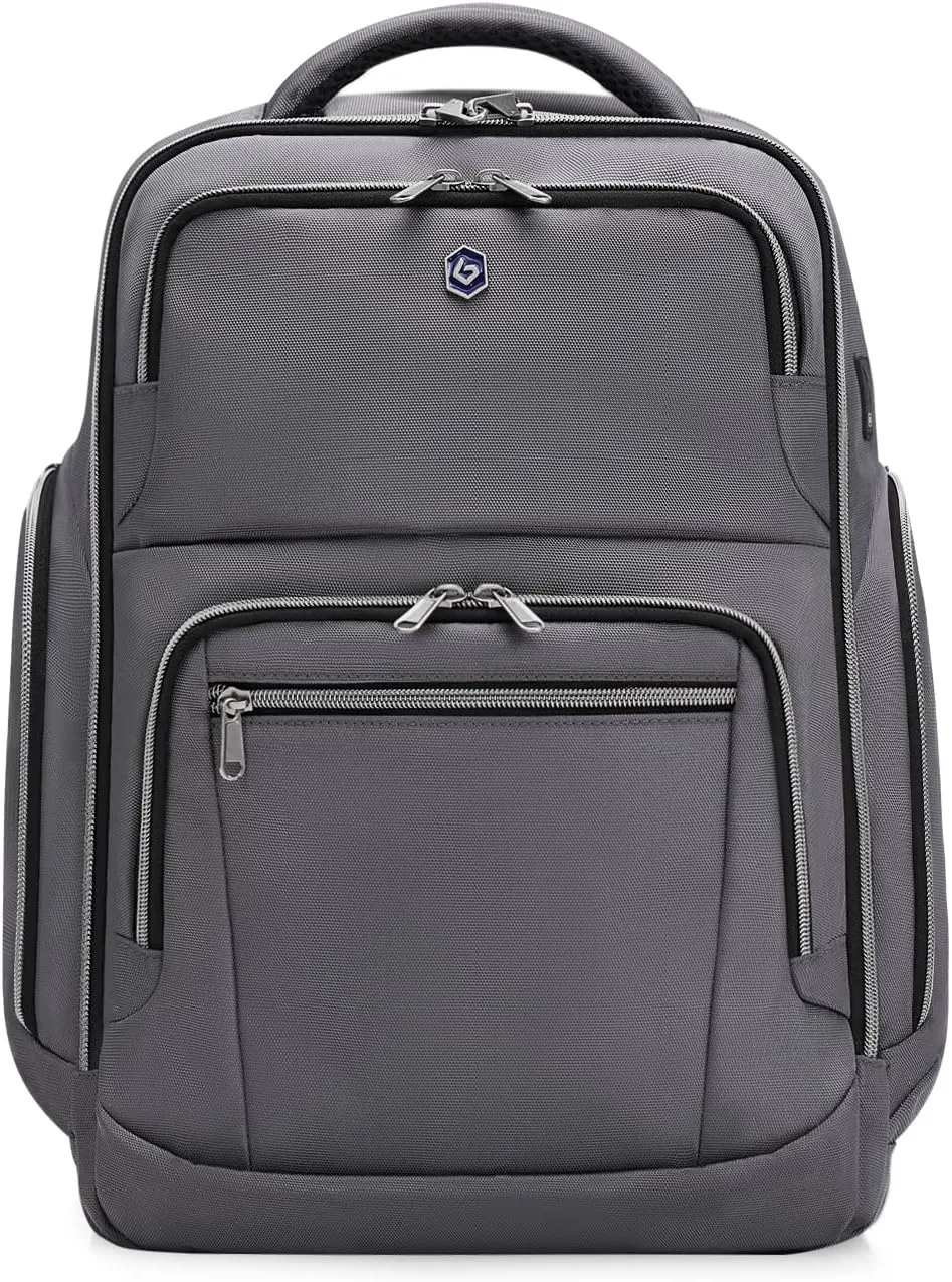 Backpack- Laptop Backpack for Women Men, Travel Business Anti Theft Sturdy Work Bag with USB Charging Port, Water Resistant College Backpack, Holds Up to 15.6" Laptop