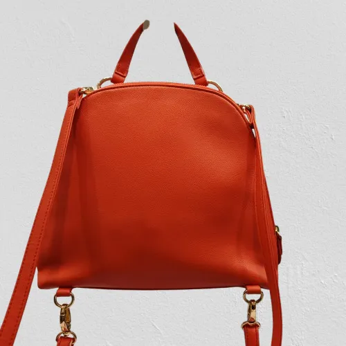 BACKPACK-ORANGE/LTHR/4STUDS/2WAY SAMANTHA THAVASA FULFILLED LOVE