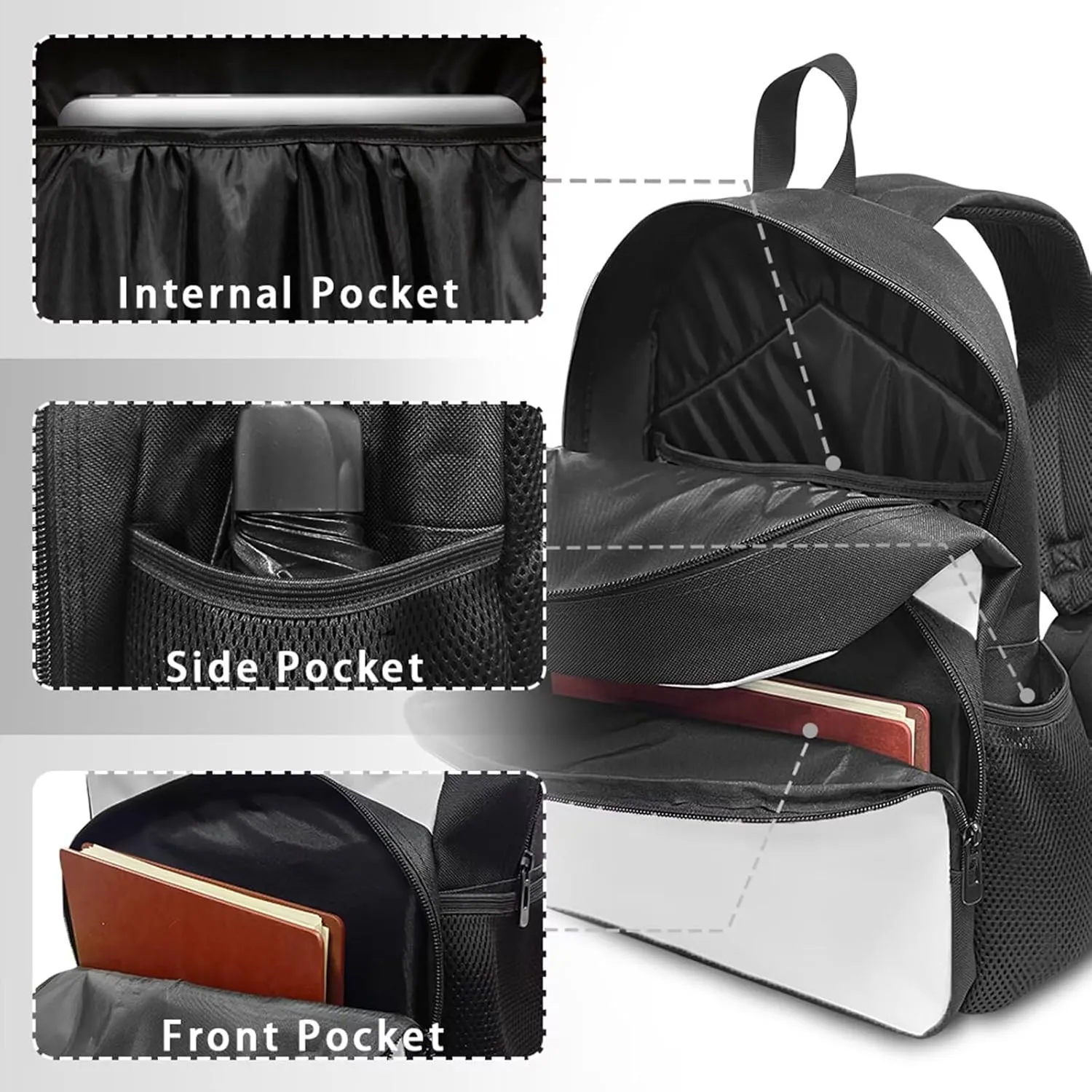 Backpack Set Schoolbag Lunch Box Pencil Case Fire American Football Print 17 Inch Travel Laptop Backpacks Bookbag for Teen Girls Boys Large Capacity Rucksack Daypack