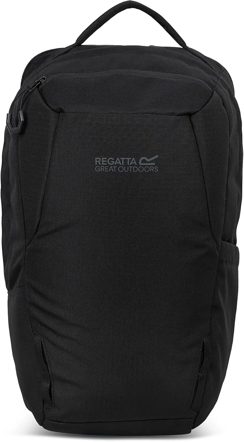 Backpack Voyad 20L in Durable Water-Repellent Ripstop Fabric & Lockable Zips - Perfect for Walking, Hiking, Camping & Trekking, Black, M, Casual