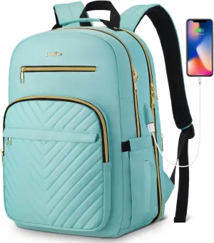 Backpack Women,15.6 Inch Laptop Backpack for Business Work Office College,Light Green