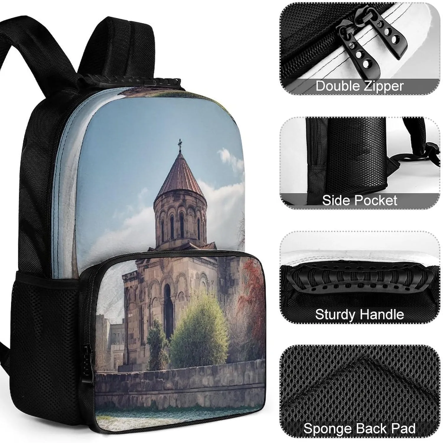 Backpacks Armenian Church Travel Bag Business Work Laptop Backpack