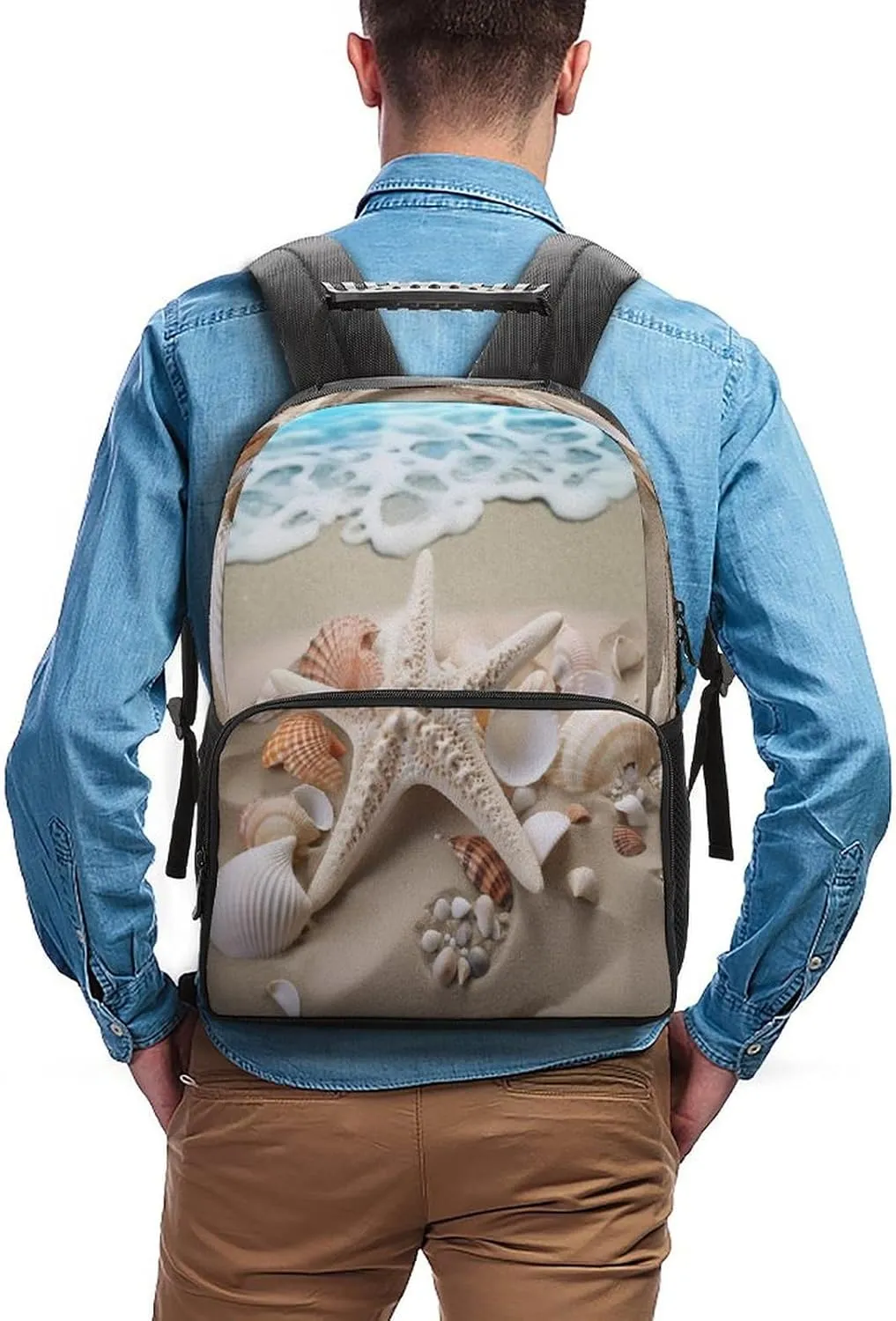 Backpacks Beach Shell Starfish Travel Bag Business Work Laptop Backpack