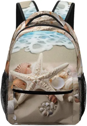 Backpacks Beach Shell Starfish Travel Bag Laptop Backpack Casual Daypack for Weekender Business Hiking