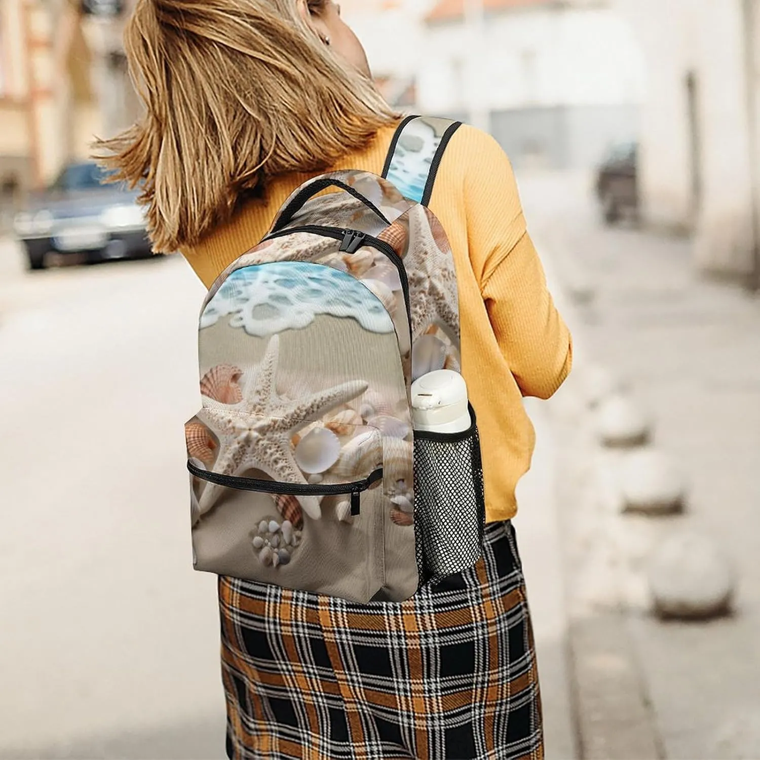 Backpacks Beach Shell Starfish Travel Bag Laptop Backpack Casual Daypack for Weekender Business Hiking