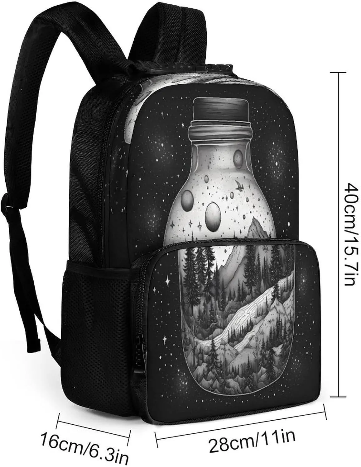 Backpacks Black And White Painting Travel Bag Business Work Laptop Backpack