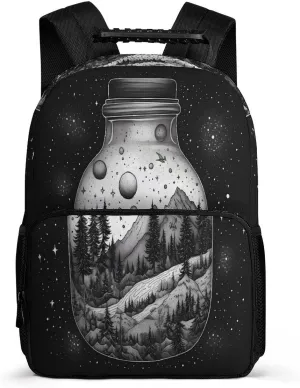 Backpacks Black And White Painting Travel Bag Business Work Laptop Backpack