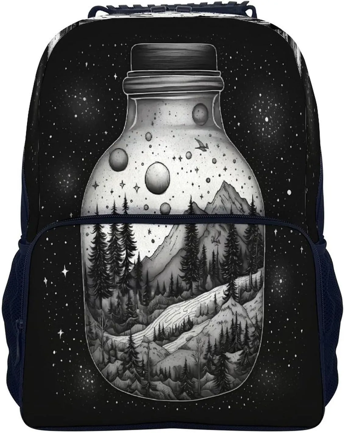 Backpacks Black And White Painting Travel Bag Business Work Laptop Backpack