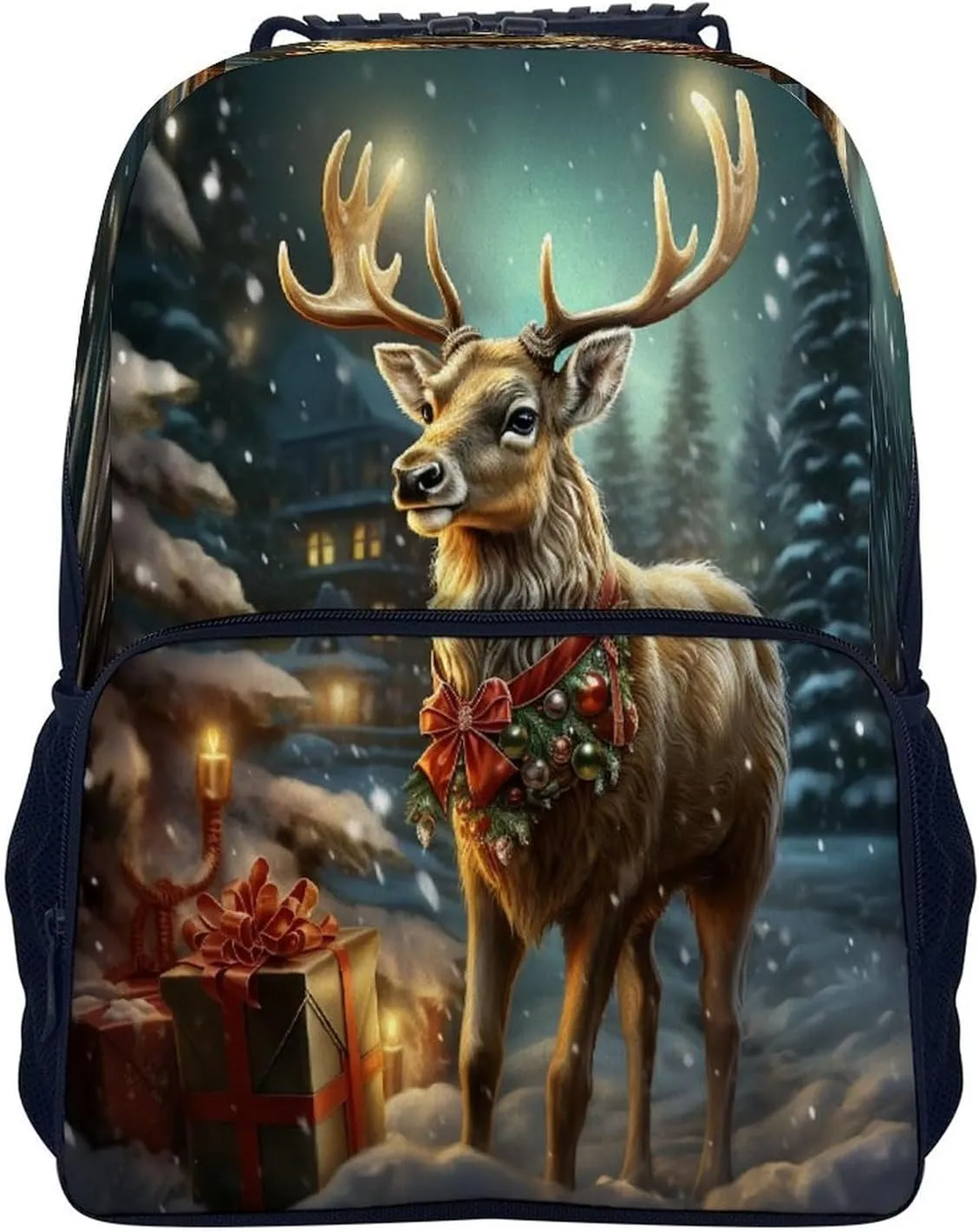 Backpacks Christmas Gift Reindeer Travel Bag Business Work Laptop Backpack