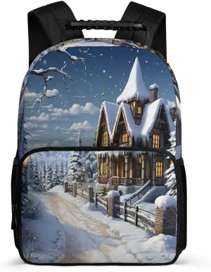Backpacks Christmas Winter Happy Scene Travel Bag Business Work Laptop Backpack