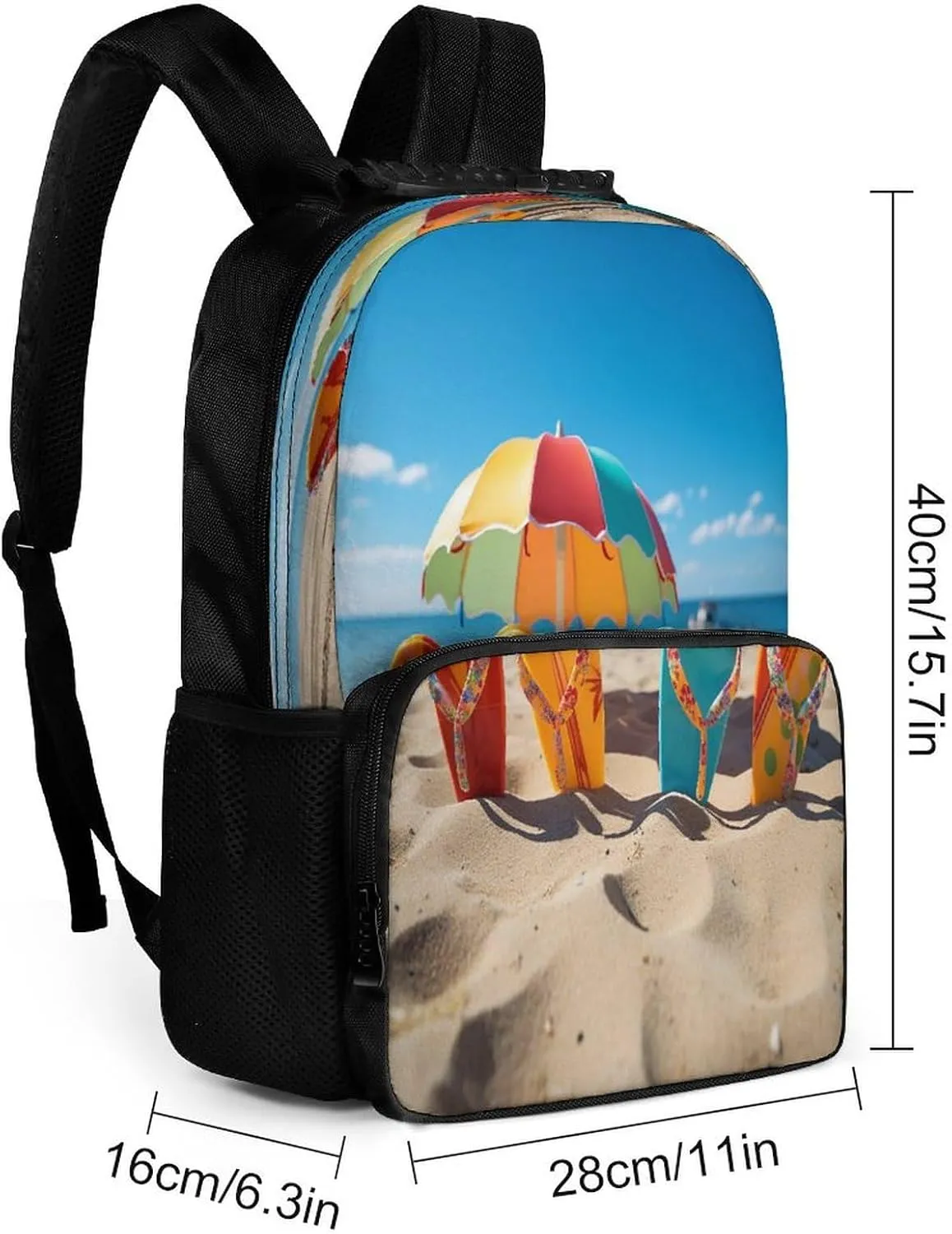 Backpacks Colorful Flip Flops Beach Ball Travel Bag Business Work Laptop Backpack