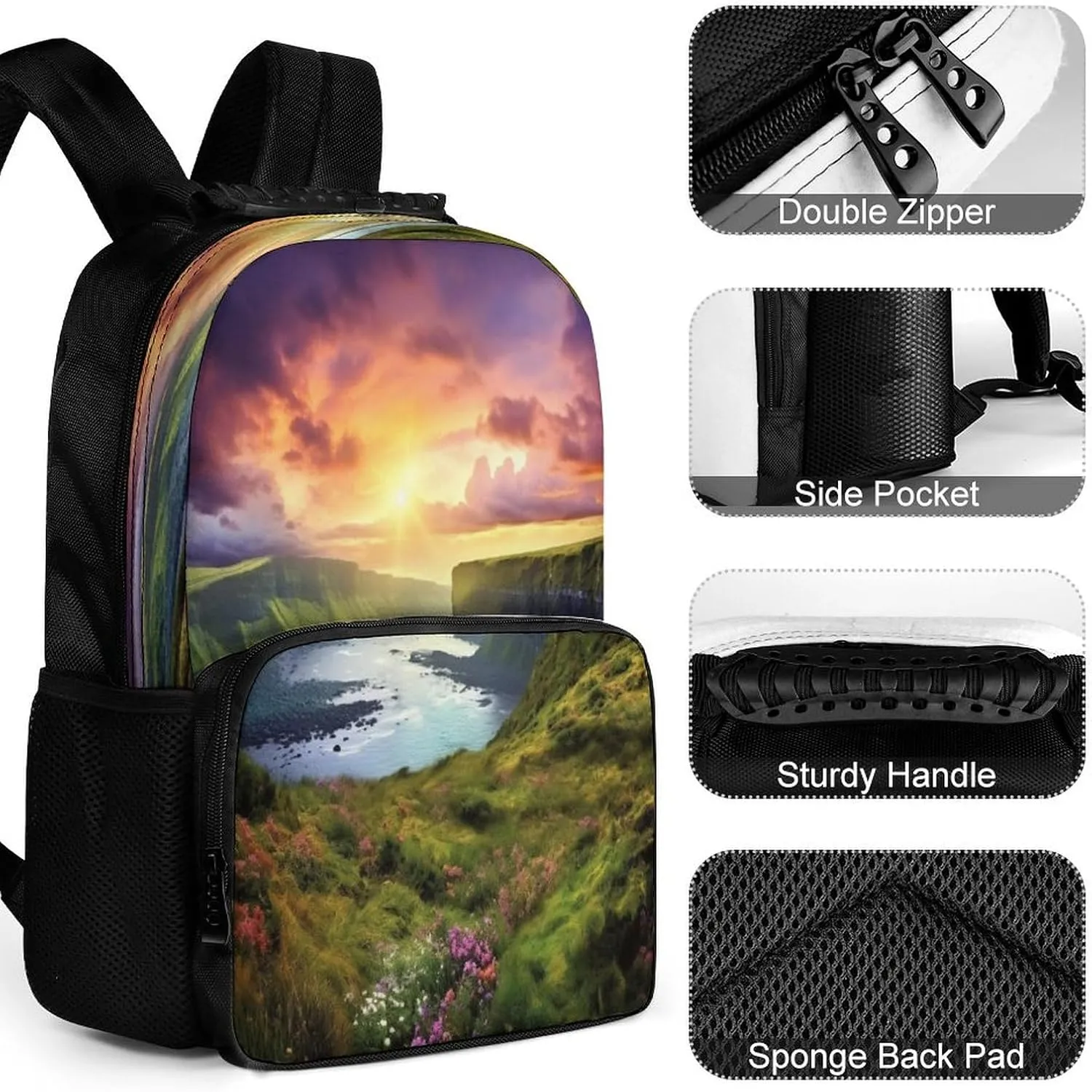 Backpacks Colorful Nature Landscape Travel Bag Business Work Laptop Backpack