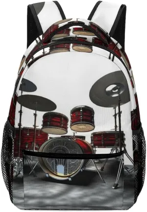 Backpacks Cool Drum Set Travel Bag Laptop Backpack Casual Daypack for Weekender Business Hiking