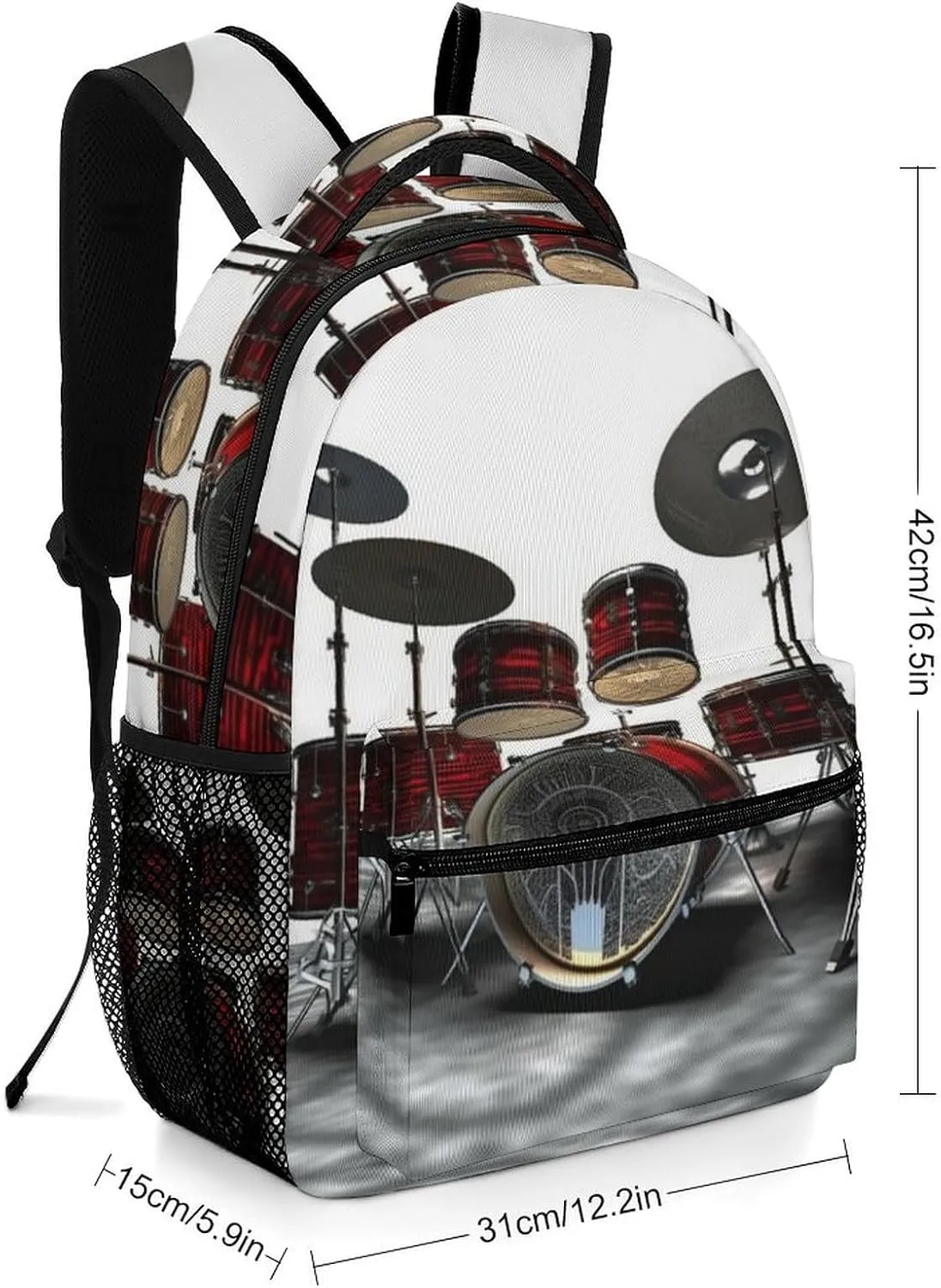 Backpacks Cool Drum Set Travel Bag Laptop Backpack Casual Daypack for Weekender Business Hiking