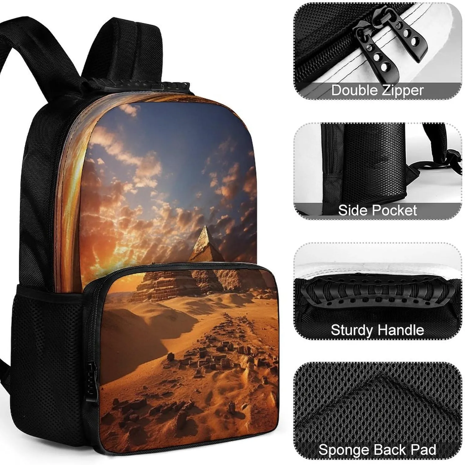 Backpacks Egyptian Pyramids Travel Bag Business Work Laptop Backpack