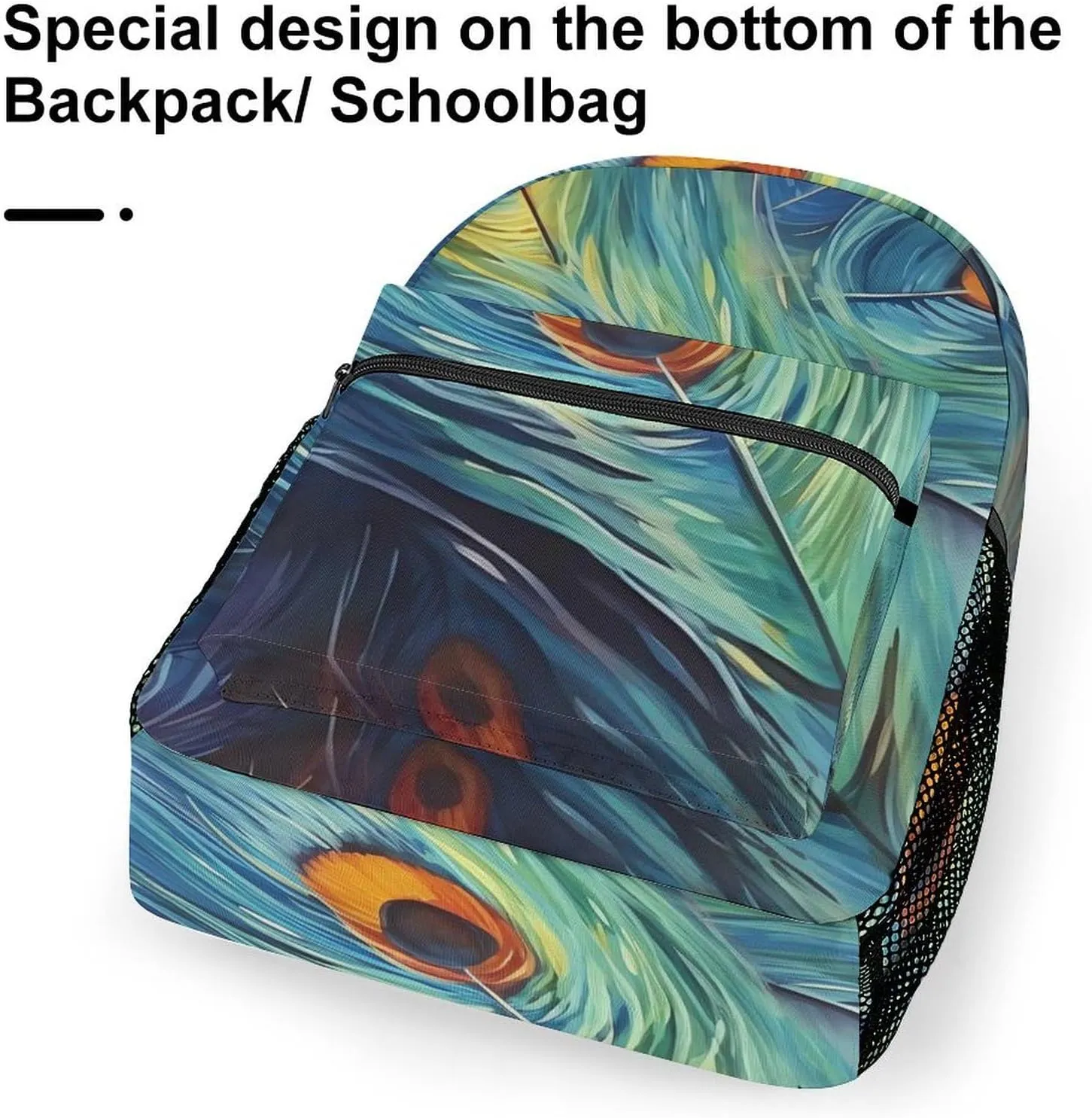 Backpacks Feather Painting Travel Bag Laptop Backpack Casual Daypack for Weekender Business Hiking
