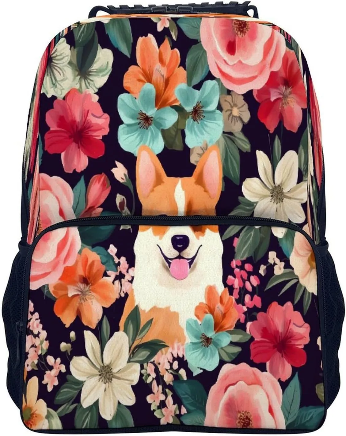 Backpacks Floral Flowers Travel Bag Business Work Laptop Backpack