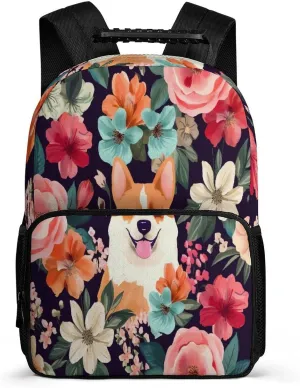 Backpacks Floral Flowers Travel Bag Business Work Laptop Backpack