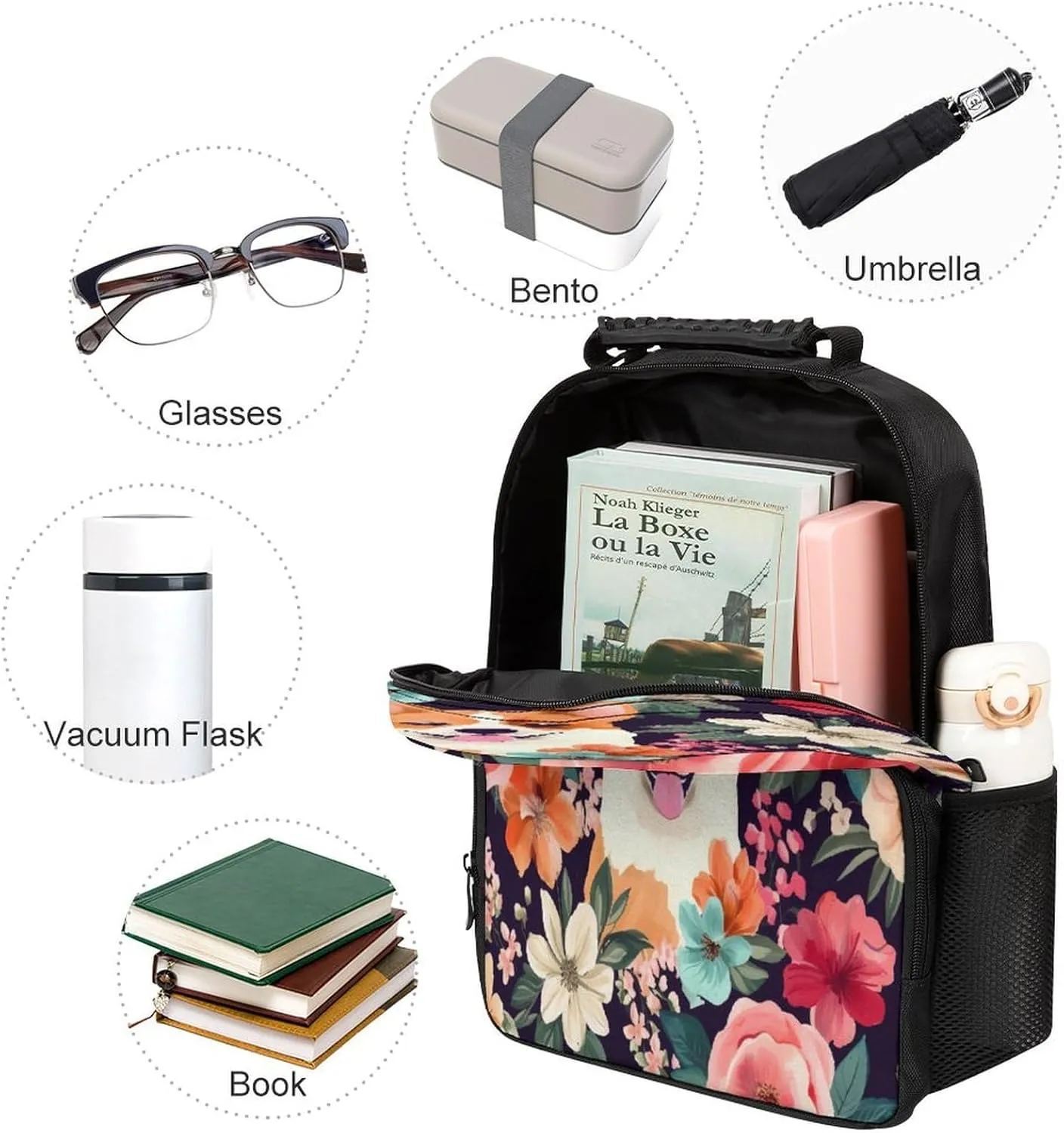 Backpacks Floral Flowers Travel Bag Business Work Laptop Backpack
