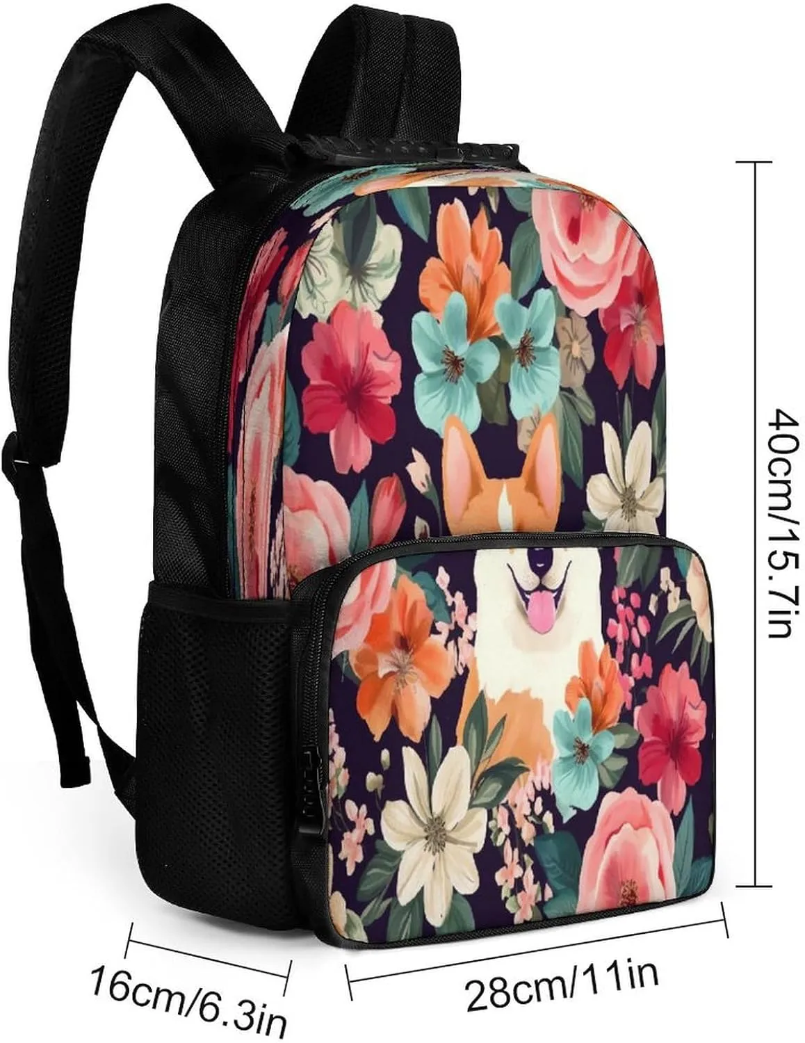Backpacks Floral Flowers Travel Bag Business Work Laptop Backpack