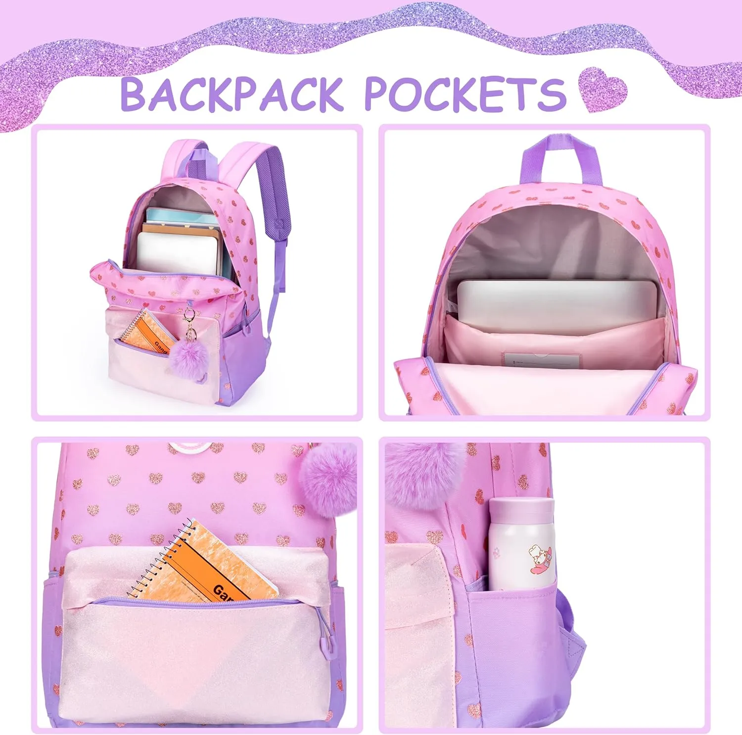 Backpacks for Girls Backpack Kids Travel Backpack School Bags for Girls Backpacks Ages 8-10 Bookbag