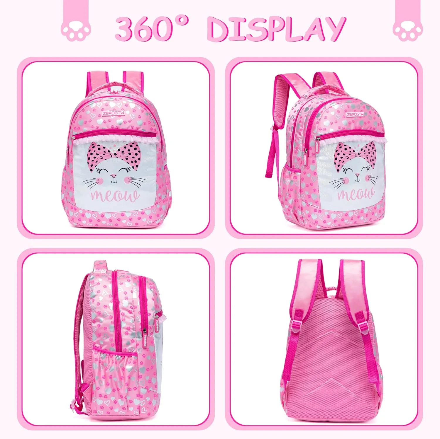 Backpacks for Girls Backpack Kids Travel Backpack School Bags for Girls Backpacks Ages 8-10 Bookbag