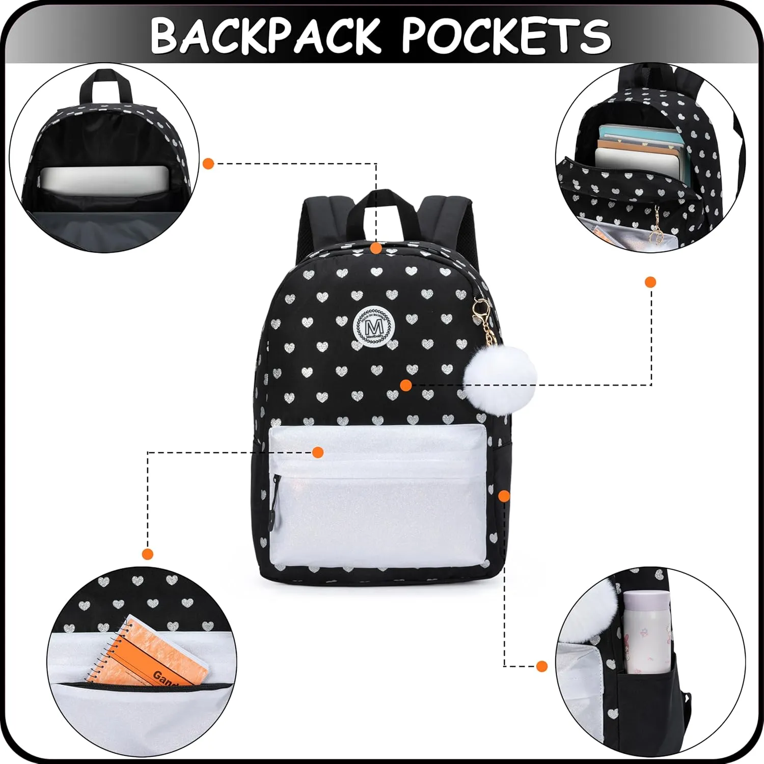 Backpacks for Girls Backpack Kids Travel Backpack School Bags for Girls Backpacks Ages 8-10 Bookbag