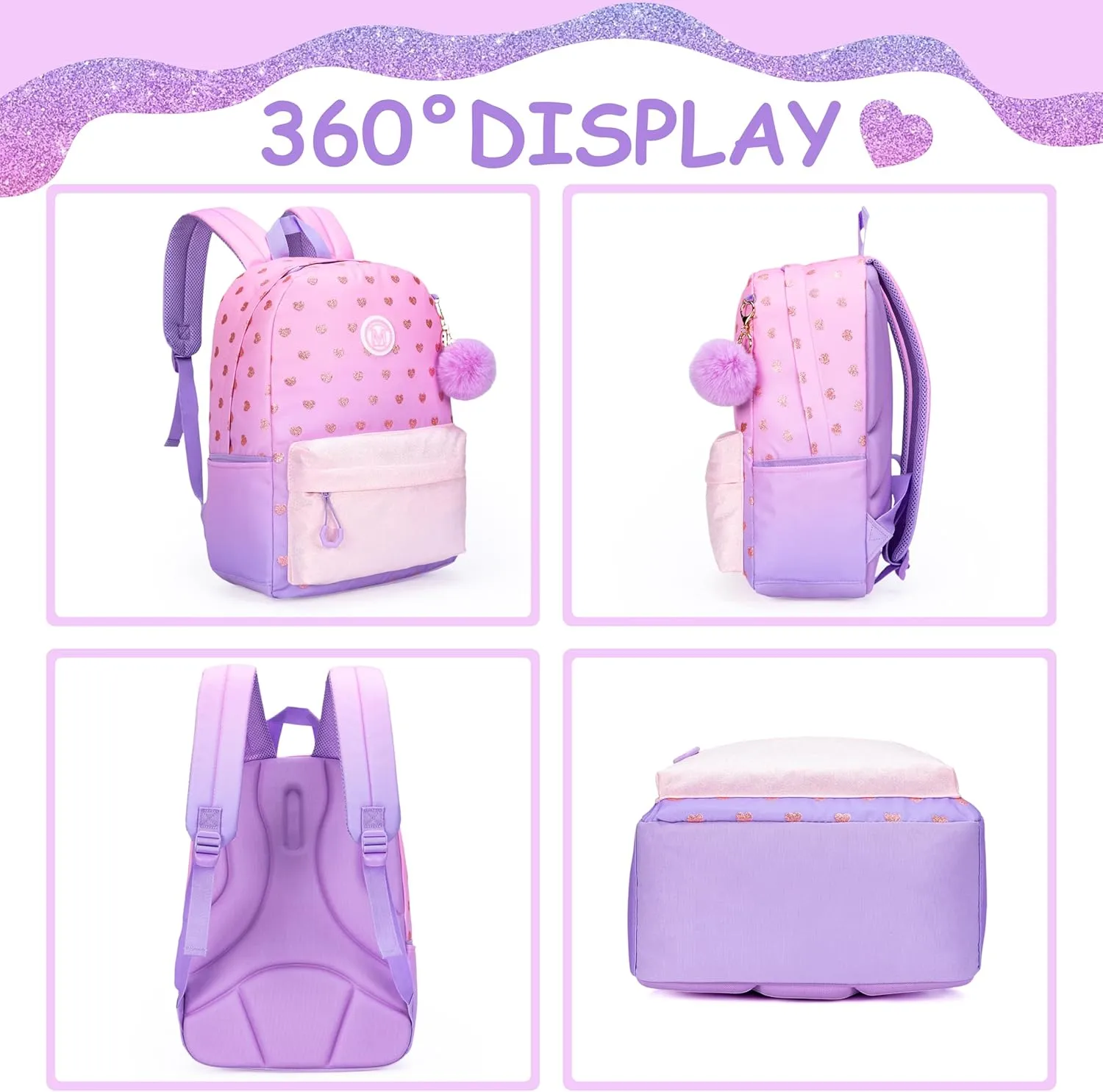 Backpacks for Girls Backpack Kids Travel Backpack School Bags for Girls Backpacks Ages 8-10 Bookbag