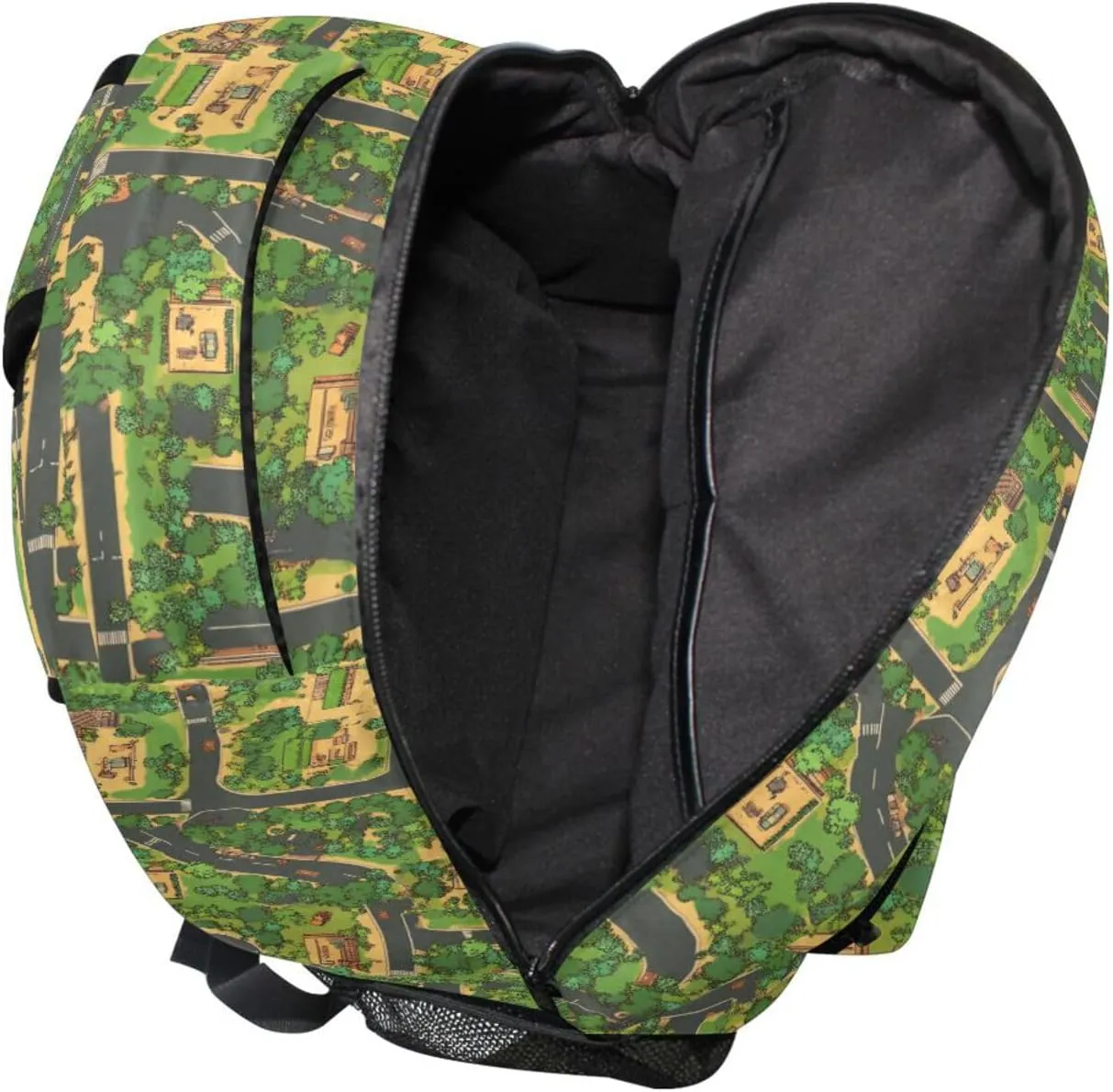 Backpacks for Men and Women Fashion Personal Backpack with Chest Strap Gift Men & Women Vintage Game Map