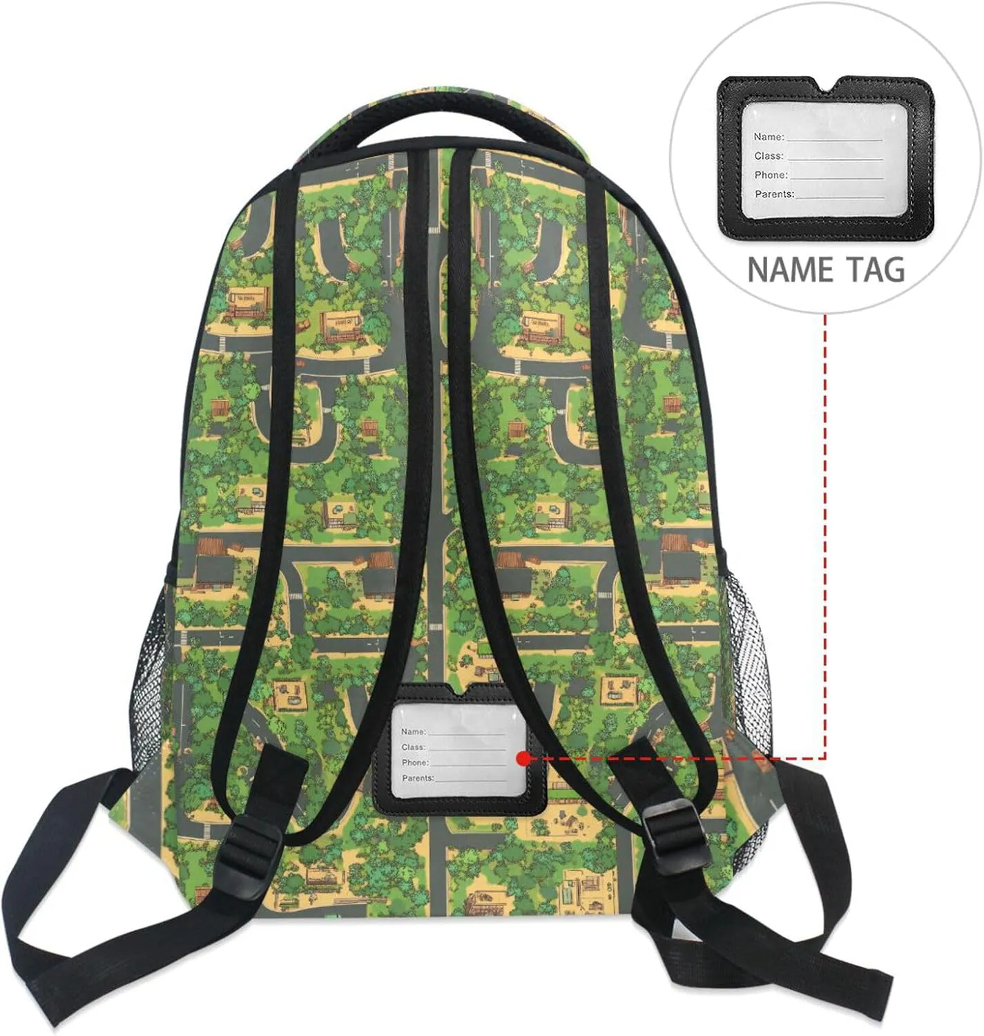 Backpacks for Men and Women Fashion Personal Backpack with Chest Strap Gift Men & Women Vintage Game Map