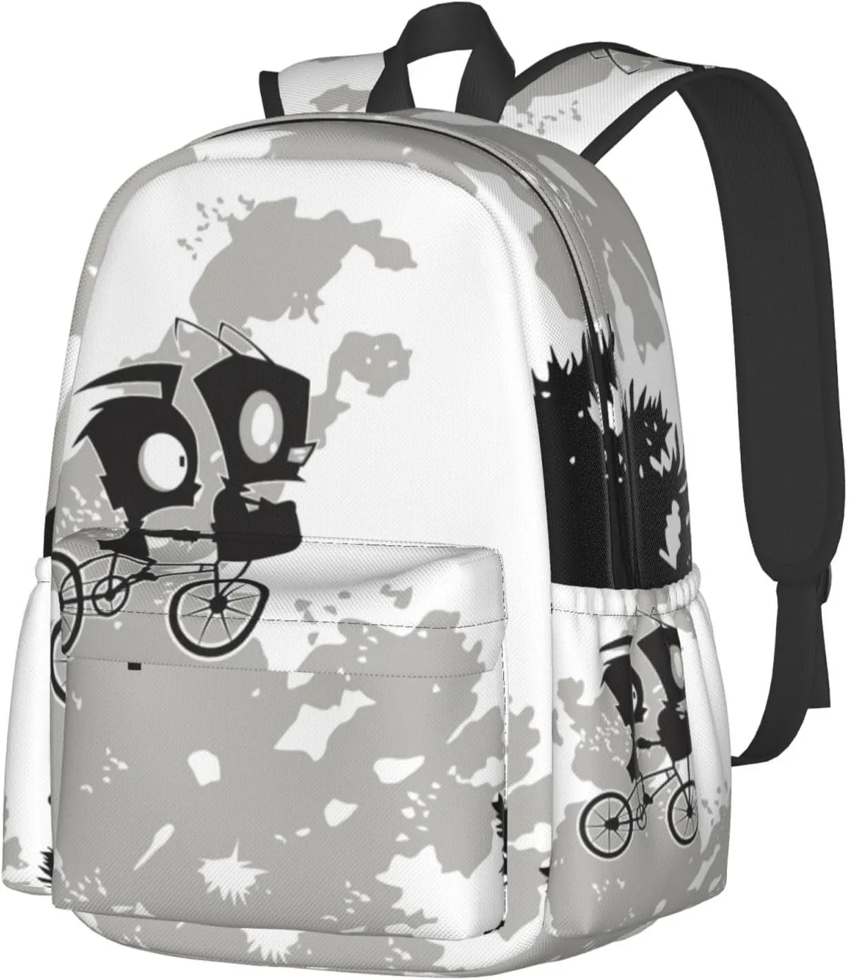 Backpacks Invader Anime Zim Adjustable Laptop Backpack Double Shoulder Bag for Women Men Climbing Shopping Work