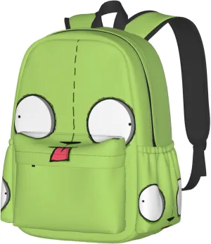 Backpacks Invader Anime Zim Adjustable Laptop Backpack Double Shoulder Bag for Women Men Climbing Shopping Work