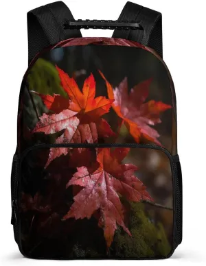 Backpacks Red Maple Leaves Travel Bag Business Work Laptop Backpack